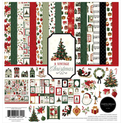 Carta Bella 12"x 12" A Vintage Christmas Paper Pack
