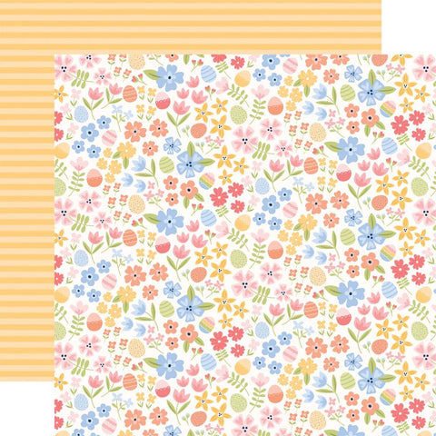 Echo Park - 12'x 12" Happy Floral (Bunnies & Baskets) Double-Sided Paper
