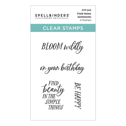 Spellbinders - Field Notes Sentiments Stamp Set (Field Notes Collection)