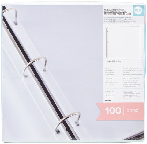 We R Memory Keepers 12"x 12" Ring Page Protectors - 100/Pkg