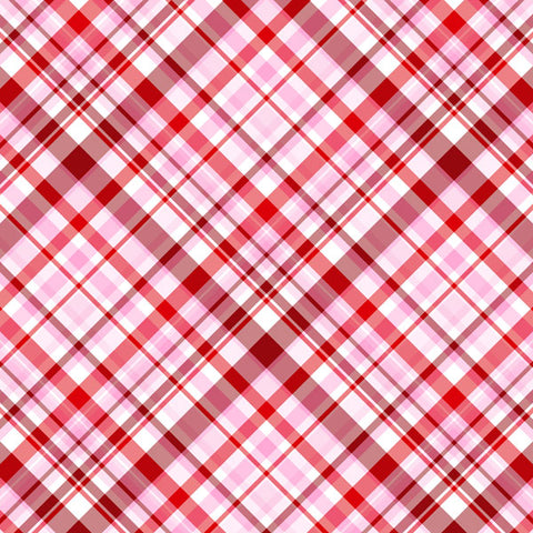 12'x 12" Valentine Plaid/Stripe (5a&b) Double-Sided Paper