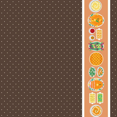 12"x 12" Thanksgiving Dinner Double-Sided Paper