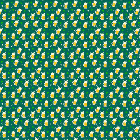 12'x 12" St. Patrick's Green Beer Double-Sided Paper