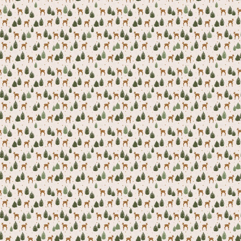 12"x 12" Christmas Pine Trees Double-Sided Paper