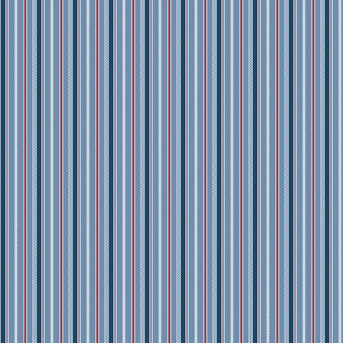 12"x 12" Sail Boats Stripes (Double-sided) Paper
