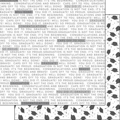 12"x 12" Graduation Cap Quotes Double-Sided Paper