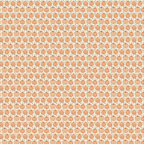 12"x 12" Pumpkin Gingham Double-Sided Paper
