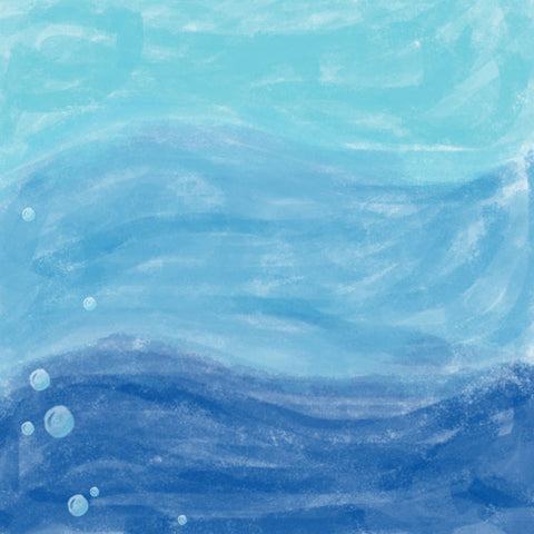 12"x 12" Ocean Bubbles Single-Sided Paper