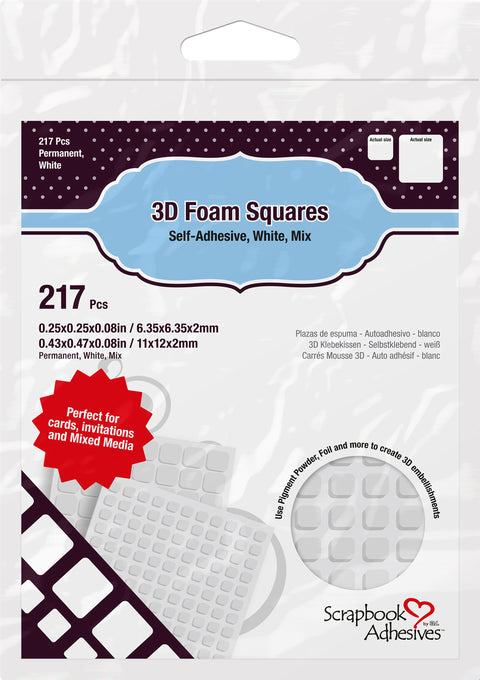 Scrapbook Adhesives 3D Foam Squares (White)