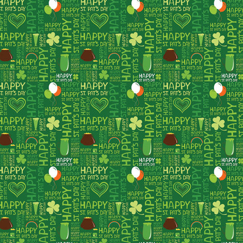 12'x 12" Happy St. Pat's Day Single-Sided Paper