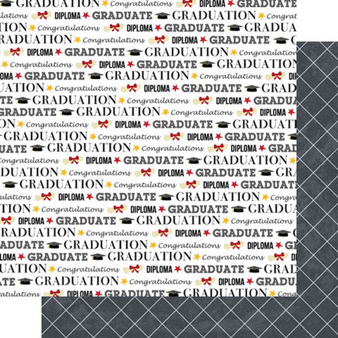12"x 12" Graduation Pride with Diamonds Double-Sided Paper