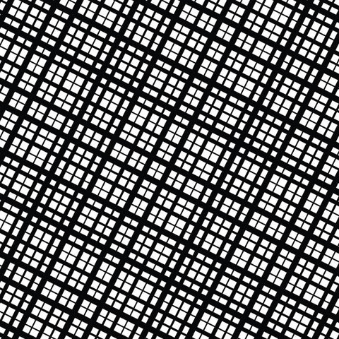 12"x 12" B&W Shapes Plaid & Dots Be Square Double-Sided Paper