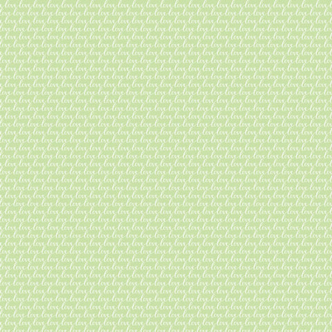 12'x 12" Valentine Stripe & Green Love Double-Sided Paper