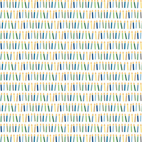 12"x 12" His Birthday Candles/Wood Confetti (Double-sided) Paper