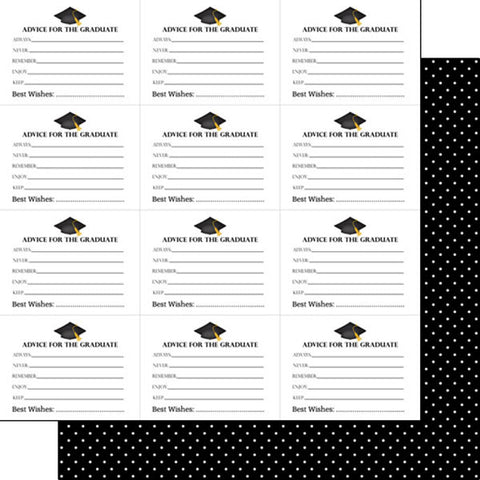 12"x 12" Advice for the Graduate 3x4 Cards Double-Sided Paper