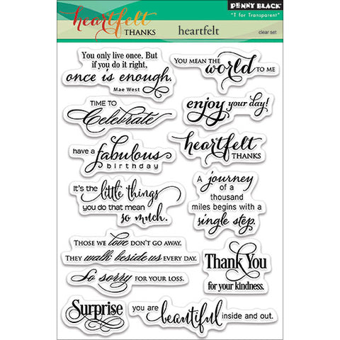 Penny Black - Heartfelt Thanks Stamp Set