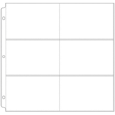 We R Memory Keepers 12"x 12" Ring Page Protectors (6 4x6 Horizontal Pockets Per Page) - 10/Pkg