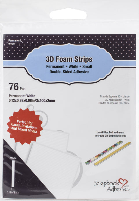 Scrapbook Adhesives 3D Foam Strips (White)