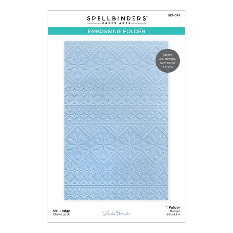 Spellbinders - Ski Lodge Embossing Folder