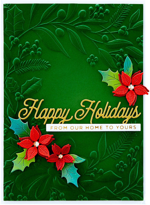 Spellbinders - Holiday Floral Swag 3D Embossing Folder