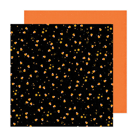 12"x 12"Happy Halloween/Candy Corn Paper (Double-sided)