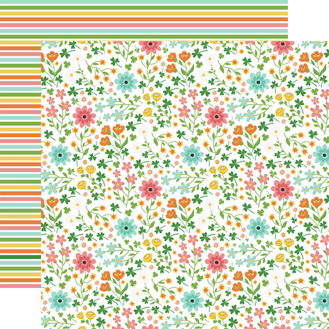 Echo Park 12"x 12" Happy St. Patrick's Day (March Blooms) Double-Sided Paper