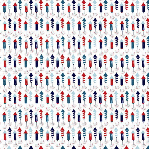 Echo Park 12"x 12" Sky Rocket Show (Stars and Stripes Forever) Double-Sided Paper