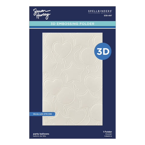 Spellbinders - Party Balloons Embossing Folder by Simon Hurley