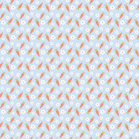Echo Park - 12'x 12" Flowers & Carrots (Bunnies & Baskets) Double-Sided Paper