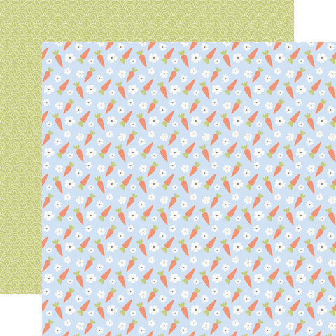 Echo Park - 12'x 12" Flowers & Carrots (Bunnies & Baskets) Double-Sided Paper