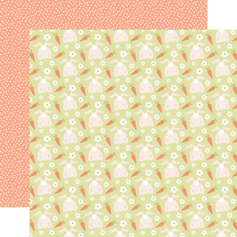 Echo Park - 12'x 12" Cute Cottontails (Bunnies & Baskets) Double-Sided Paper