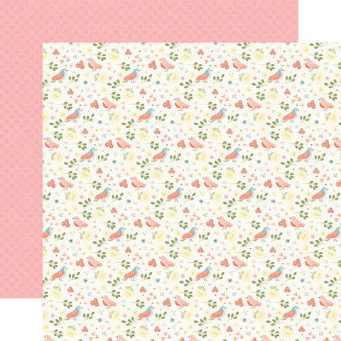 Carta Bella - 12'x 12" Sweet Birds (Secret Garden) Double-Sided Paper