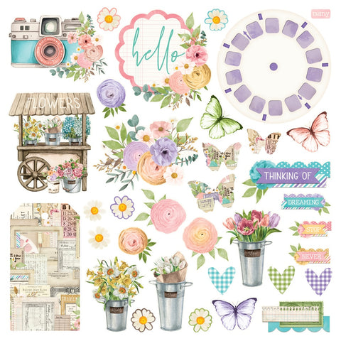 Simple Stories - 12x12 Simple Vintage Flower Shoppe Collection Kit (95 Pieces)