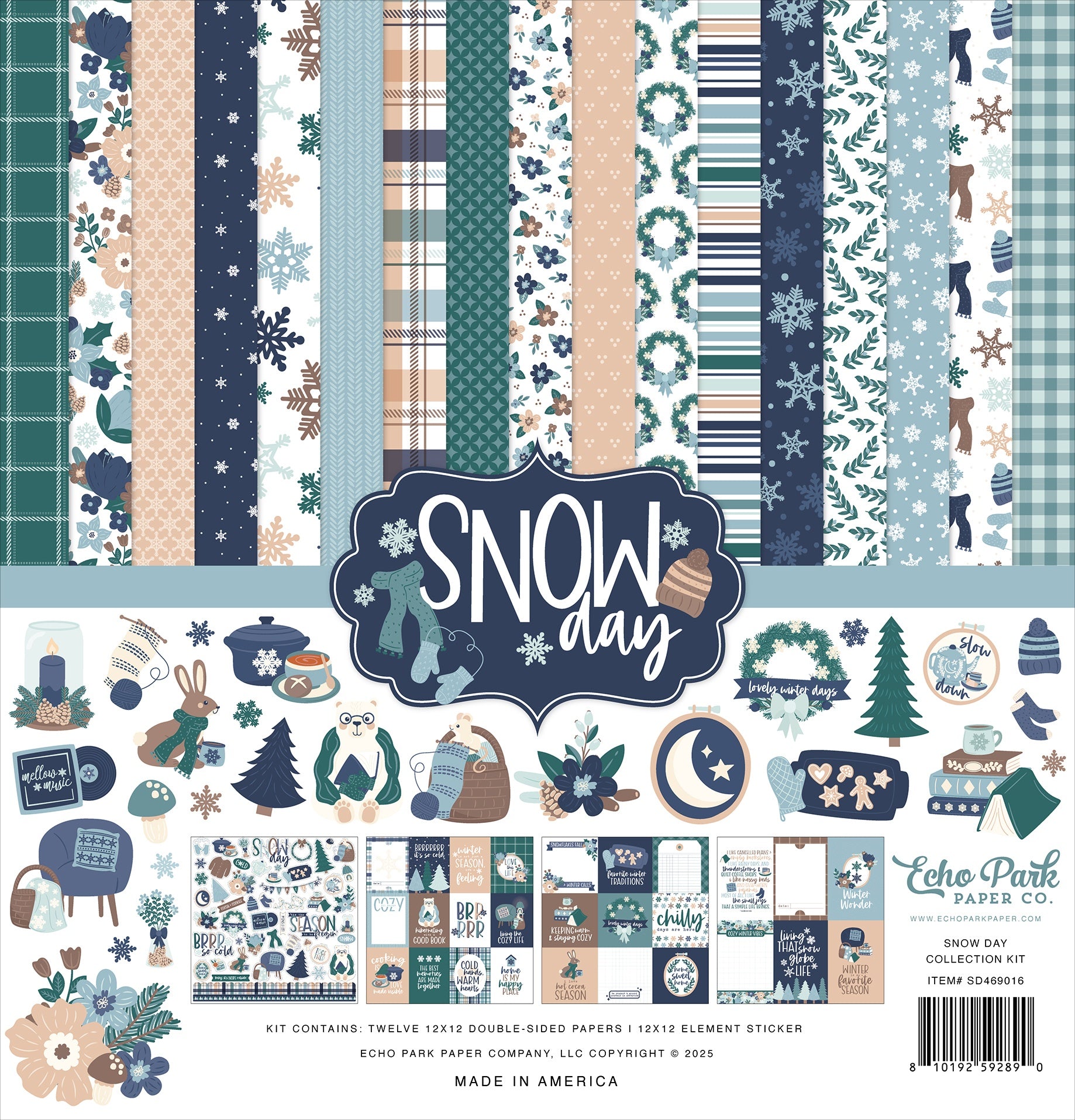 Echo Park - 12'x 12" Snow Day Paper Pack – Creative Paper Arts