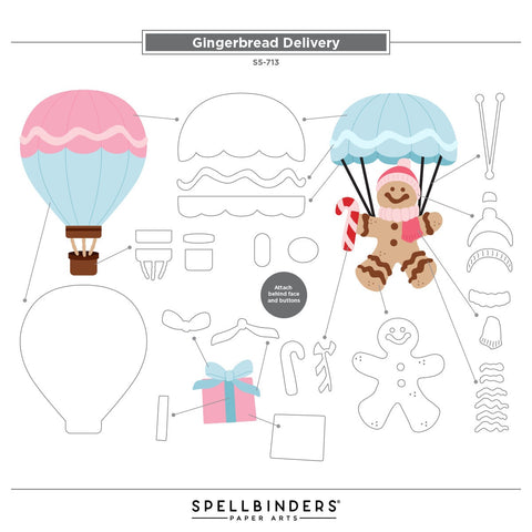 Spellbinders - Gingerbread Delivery (Candy Christmas Collection) Dies