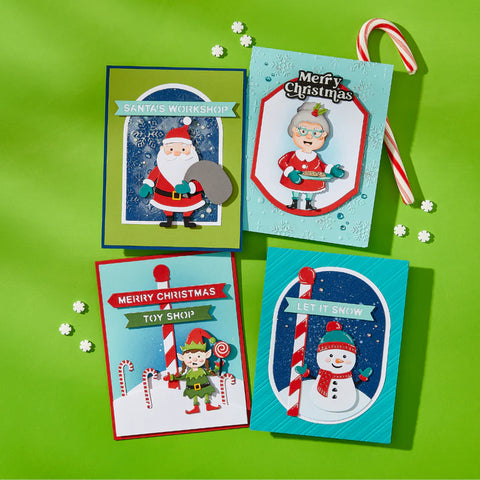 Spellbinders - North Pole Sentiments (North Pole Friends Collection) Dies