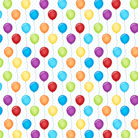 Scrapbook Supply - Bounce House & Balloons (Bounce House Collection) Double-Sided Paper