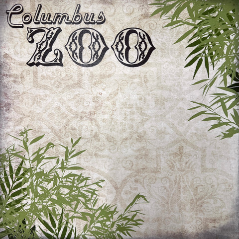 12"x 12" Columbus Zoo Custom Fern Paper