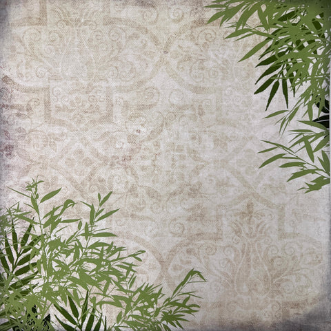 12"x 12" Columbus Zoo Custom Fern Paper - 2nd Sheet