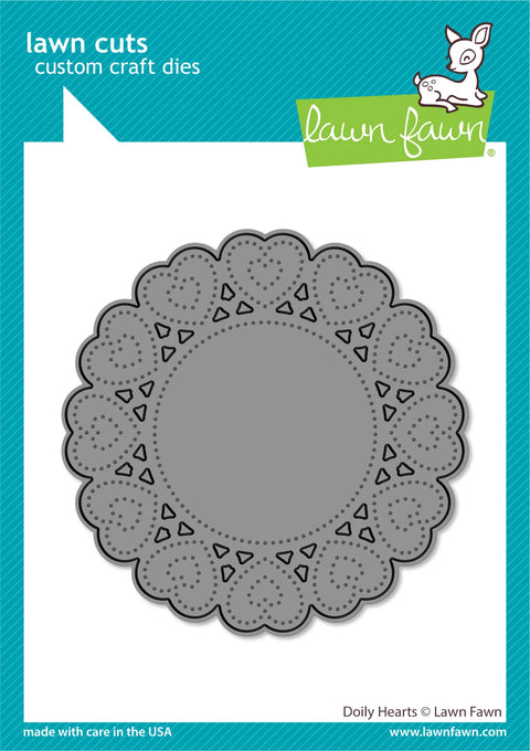 Lawn Fawn - Doily Hearts Die