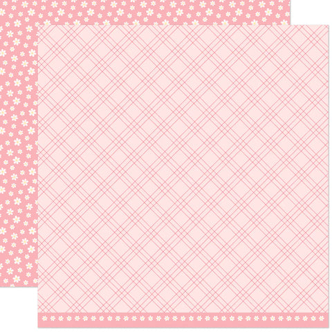 Lawn Fawn - 12"x 12" Bitsy Blooms (Primrose) Double-Sided Paper