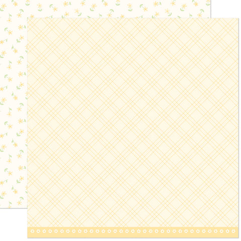 Lawn Fawn - 12"x 12" Bitsy Blooms (Daisy) Double-Sided Paper