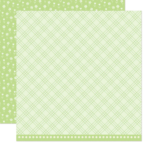 Lawn Fawn - 12"x 12" Bitsy Blooms (Baby's Breath) Double-Sided Paper