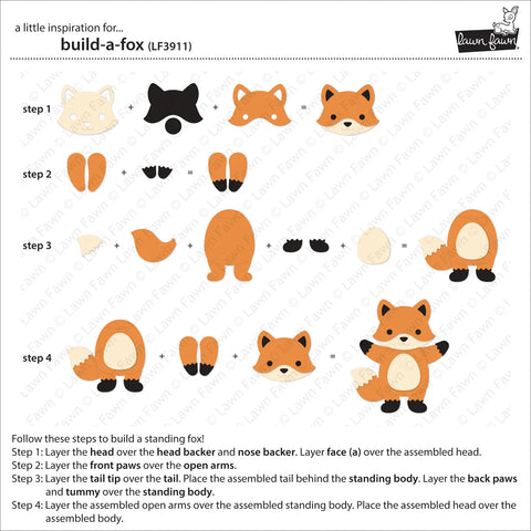 Lawn Fawn - Build-a-Fox Dies
