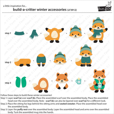 Lawn Fawn - Build-a-Critter Winter Accessories