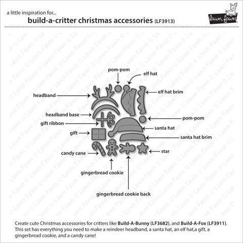 Lawn Fawn - Build-a-Critter Christmas Accessories