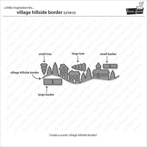 Lawn Fawn - Village Hillside Border Die