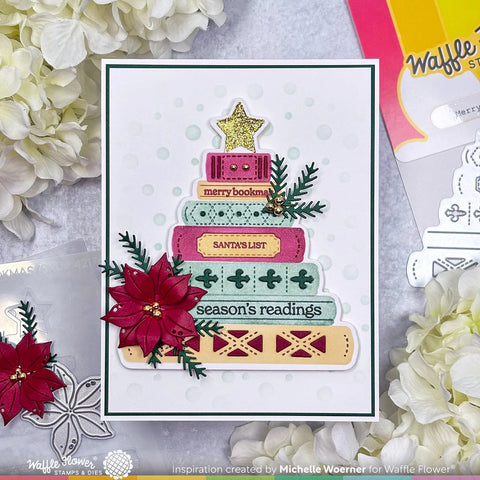 Waffle Flower - Merry Bookmas Die-n-Stencil