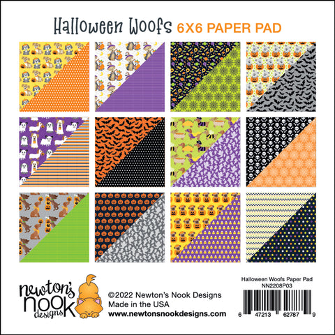 Newton's Nook - 6x6 Halloween Woofs Paper Pad