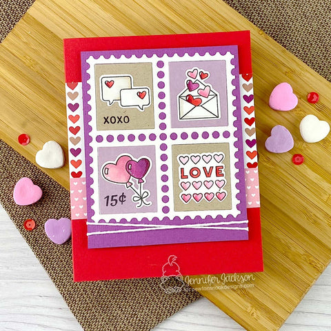 Newton's Nook - Valentine Postage Sampler Dies